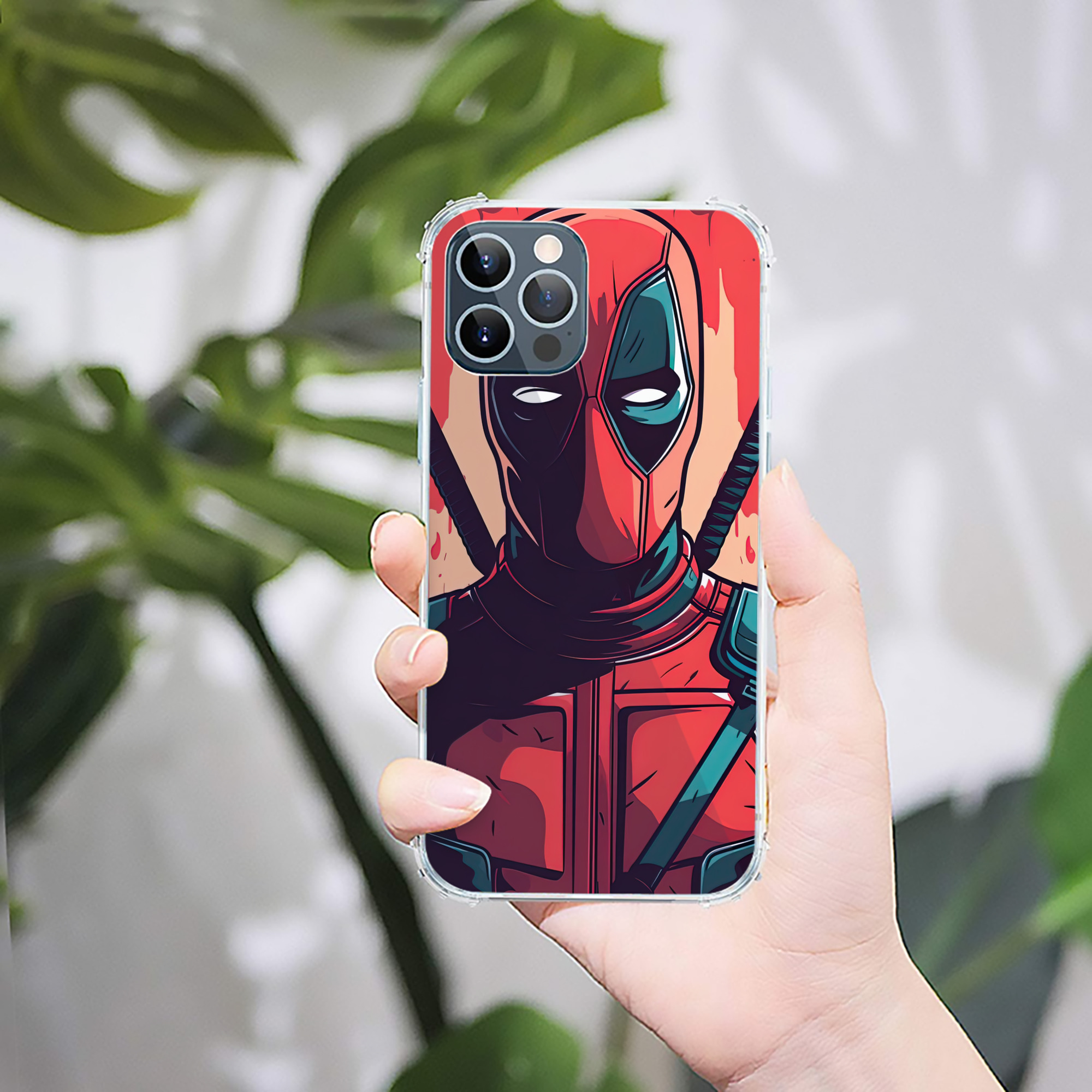 （画像用） Deadpool デッドプール 【iPhone 12シリーズ対応】透明スマホケース（クリアソフトケース）